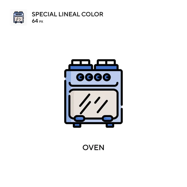 Oven Special Lineal Color Icon Illustration Symbol Design Template Web — Stock Vector
