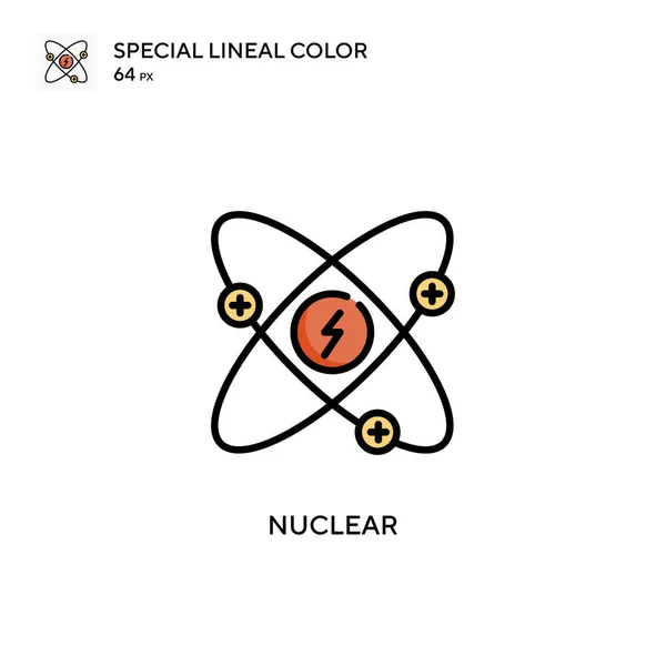 Icono Color Lineal Nuclear Special Plantilla Diseño Símbolo Ilustración Para — Archivo Imágenes Vectoriales