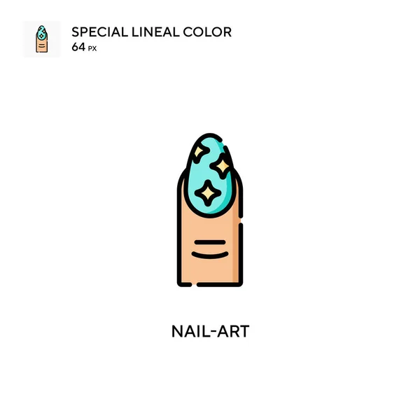 Nail Art Speciální Lineální Barevná Ikona Šablona Návrhu Symbolu Ilustrace — Stockový vektor