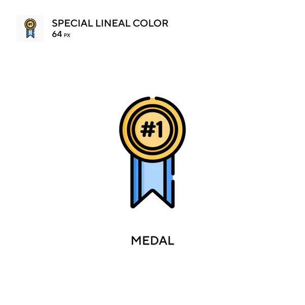 Medalha Ícone Cor Linear Especial Modelo Design Símbolo Ilustração Para — Vetor de Stock