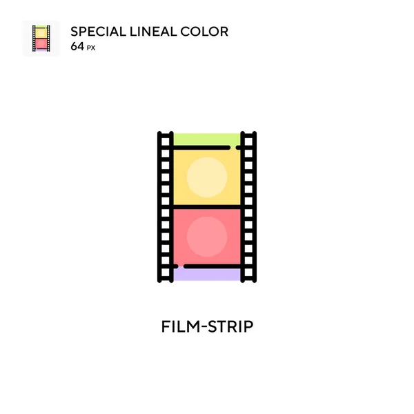 Film Şeridi Özel Çizgi Renk Ikonu Web Mobil Ögesi Için — Stok Vektör
