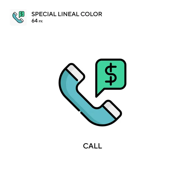 Appelez Special Lineal Color Icon Modèle Conception Symbole Illustration Pour — Image vectorielle