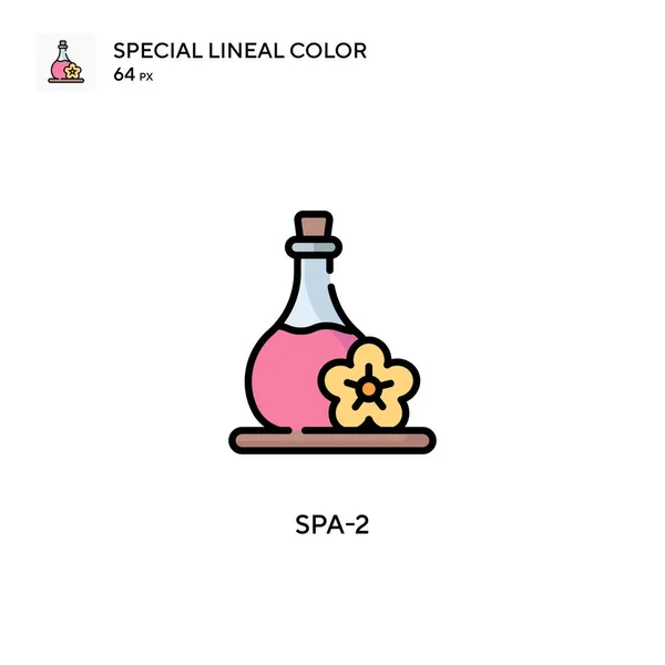 Spa Icône Couleur Spéciale Linéaire Modèle Conception Symbole Illustration Pour — Image vectorielle