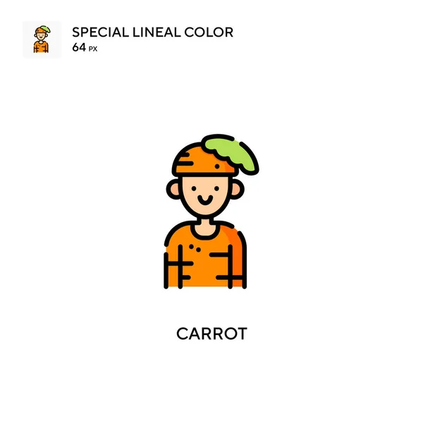 Zanahoria Icono Especial Color Lineal Plantilla Diseño Símbolo Ilustración Para — Archivo Imágenes Vectoriales