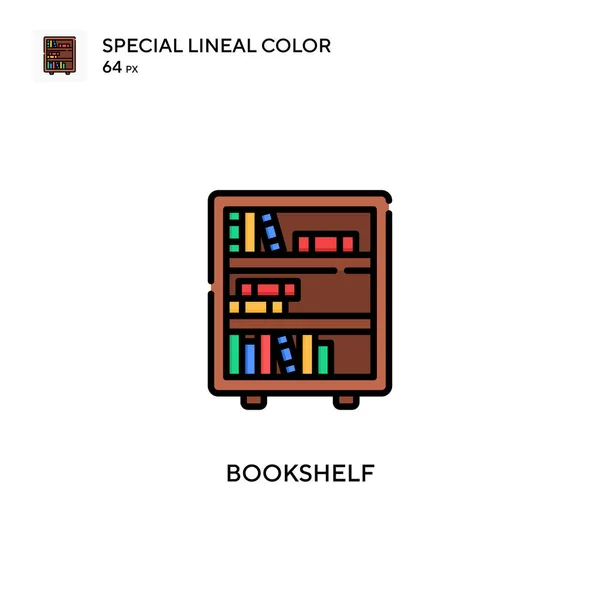 Bookshelf Special Lineal Color Icon Illustration Symbol Design Template Web — Stock Vector