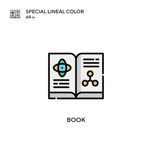 Książka Specjalna Ikona Koloru Linii Wzór Symbolu Ilustracji Dla Mobilnego — Wektor stockowy