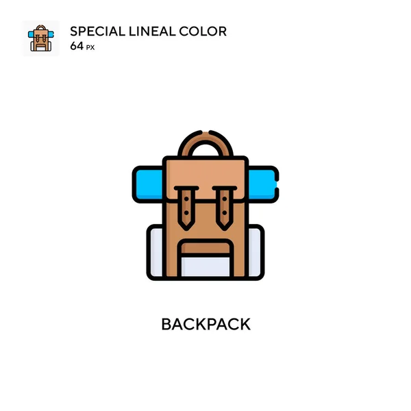 Mochila Ícone Cor Linear Especial Modelo Design Símbolo Ilustração Para —  Vetores de Stock