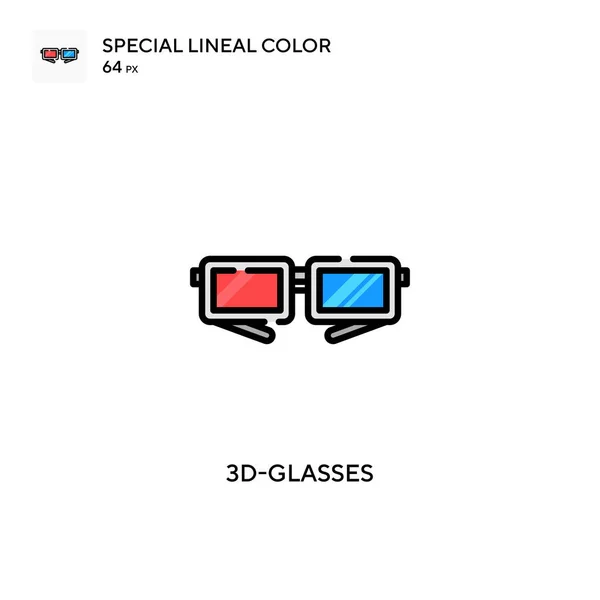 Óculos Ícone Cor Linear Especial Modelo Design Símbolo Ilustração Para — Vetor de Stock