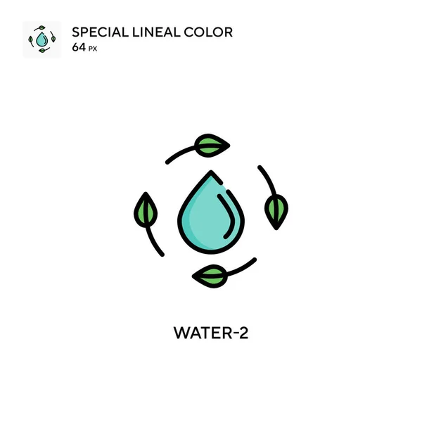 Water Icono Especial Color Lineal Plantilla Diseño Símbolo Ilustración Para — Archivo Imágenes Vectoriales