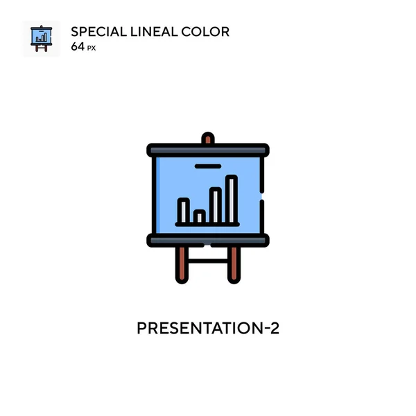 Presentation Special Lineal Color Icon Illustration Symbol Design Template Web — Stock Vector