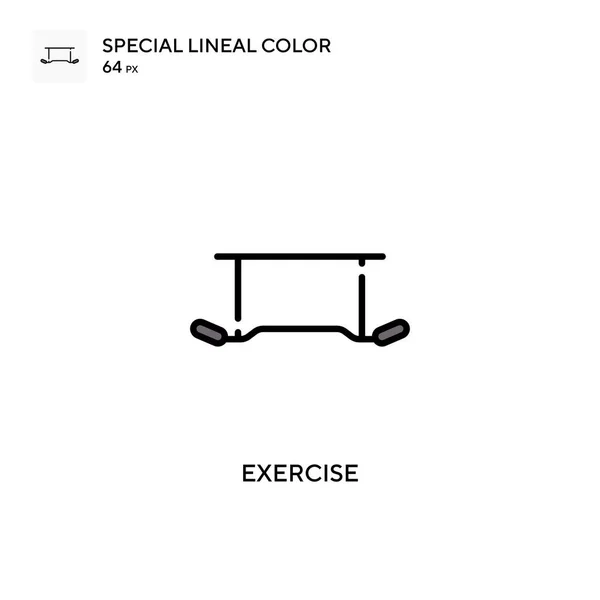 Exercício Ícone Cor Linear Especial Modelo Design Símbolo Ilustração Para — Vetor de Stock