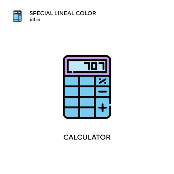 Kalkulator Specjalny Liniowy Kolor Ikona Wzór Symbolu Ilustracji Dla Mobilnego — Wektor stockowy