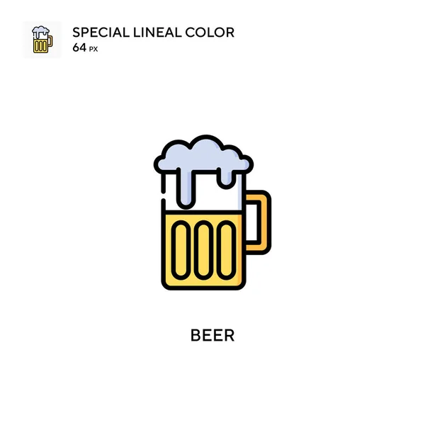 Cerveza Icono Especial Color Lineal Plantilla Diseño Símbolo Ilustración Para — Archivo Imágenes Vectoriales