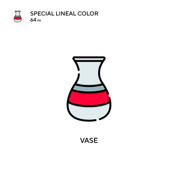 Vase特殊線色アイコン WebモバイルUi要素用のイラスト記号デザインテンプレート 編集可能なストローク上の完璧な色現代ピクトグラム — ストックベクタ