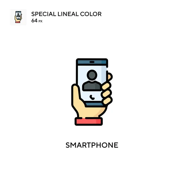 Smartphone Icono Color Lineal Especial Plantilla Diseño Símbolo Ilustración Para — Archivo Imágenes Vectoriales