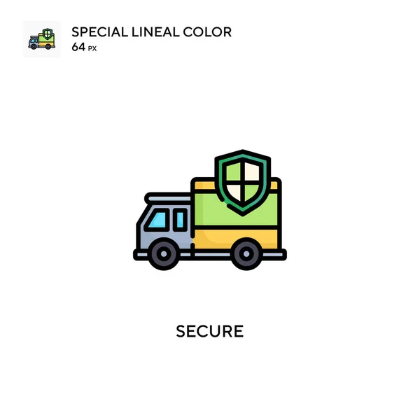 Biztonságos Különleges Lineáris Szín Ikon Illusztráció Szimbólum Design Sablon Web — Stock Vector