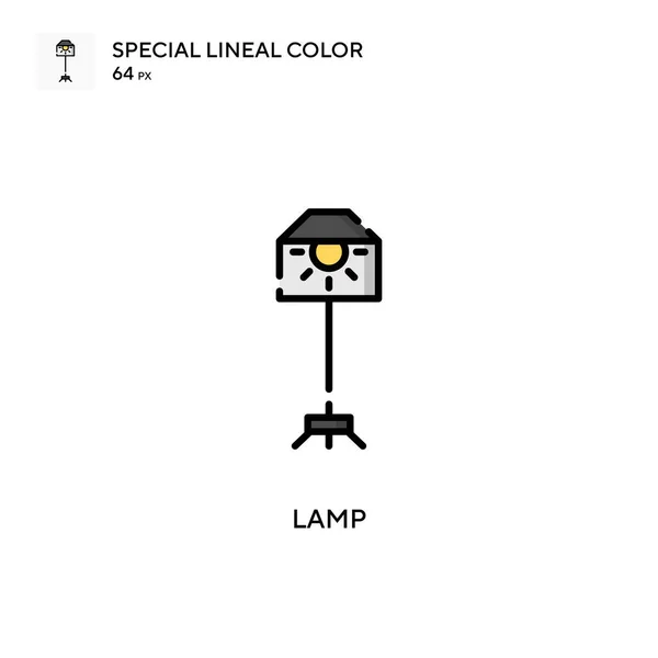 Lámpara Icono Color Lineal Especial Plantilla Diseño Símbolo Ilustración Para — Vector de stock