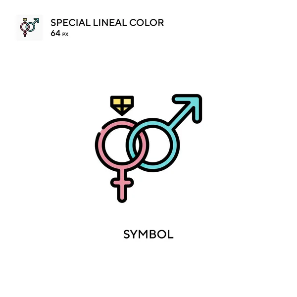 Symbole Icône Spéciale Couleur Linéaire Modèle Conception Symbole Illustration Pour — Image vectorielle