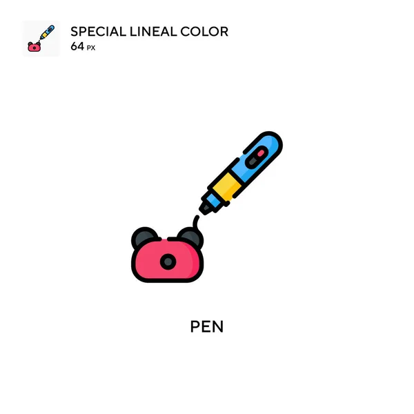 Ειδική Lineal Εικονίδιο Χρώμα Στυλό Εικονογράφηση Πρότυπο Σχεδιασμού Συμβόλων Για — Διανυσματικό Αρχείο