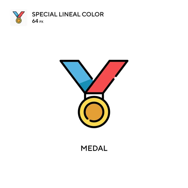 Medal Specjalna Ikona Koloru Linii Wzór Symbolu Ilustracji Dla Mobilnego — Wektor stockowy