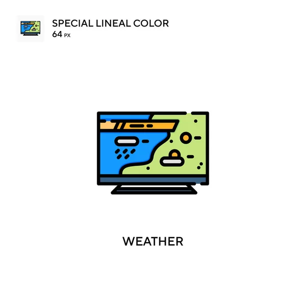 Pogoda Specjalna Ikona Koloru Linii Wzór Symbolu Ilustracji Dla Mobilnego — Wektor stockowy