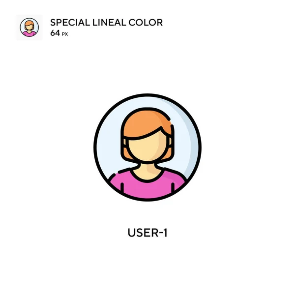 User Speciell Linjal Färg Ikon Illustration Symbol Design Mall För — Stock vektor