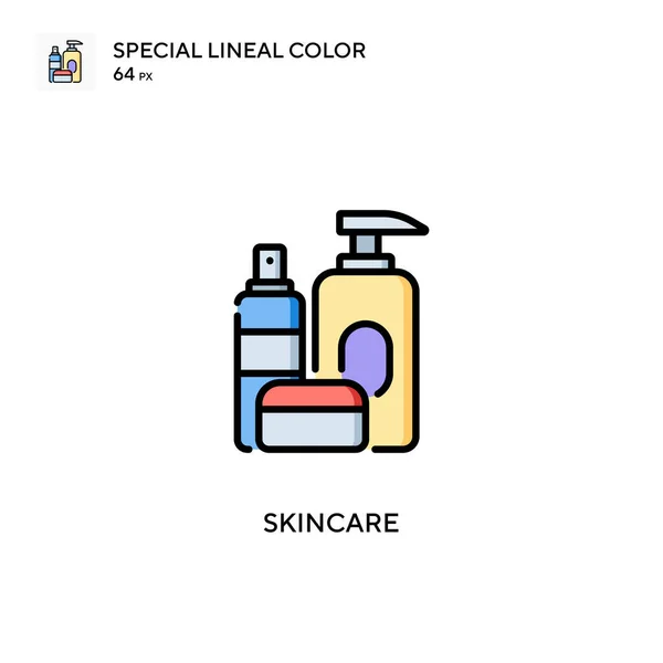 Skincare Ícone Cor Linear Especial Modelo Design Símbolo Ilustração Para — Vetor de Stock