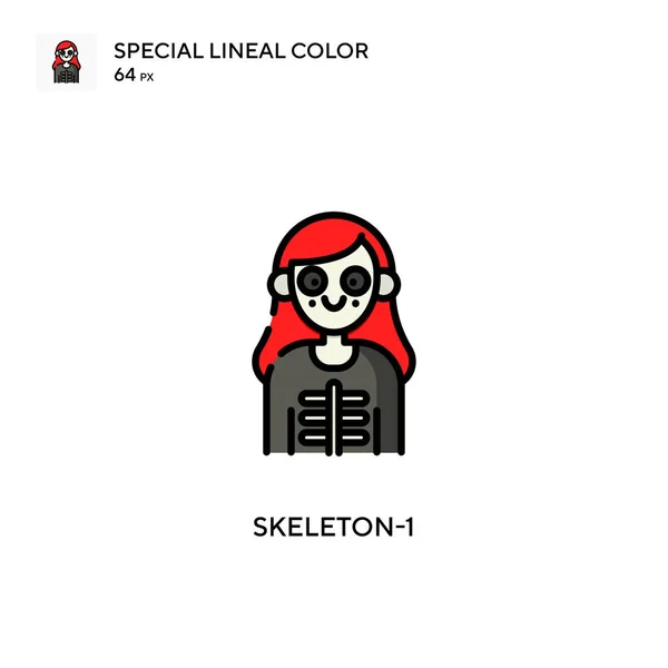 Skelet Speciale Lijnkleur Icoon Illustratie Symbool Ontwerp Sjabloon Voor Web — Stockvector