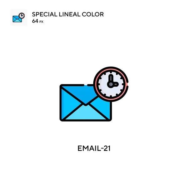 Email Icono Especial Color Lineal Plantilla Diseño Símbolo Ilustración Para — Vector de stock