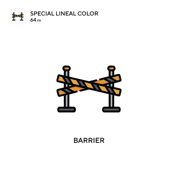 Barreira Ícone Cor Linear Especial Modelo Design Símbolo Ilustração Para —  Vetores de Stock