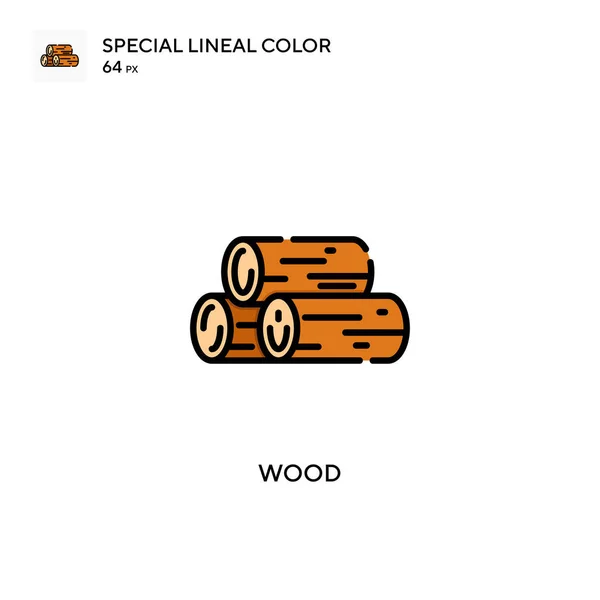 Wood Spezielle Lineare Farbsymbole Illustration Symbol Design Vorlage Für Web — Stockvektor