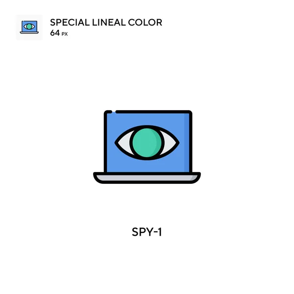 Spy Különleges Lineáris Szín Ikon Illusztráció Szimbólum Design Sablon Web — Stock Vector