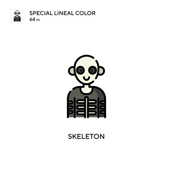 Skelet Speciale Lijnkleur Icoon Illustratie Symbool Ontwerp Sjabloon Voor Web — Stockvector