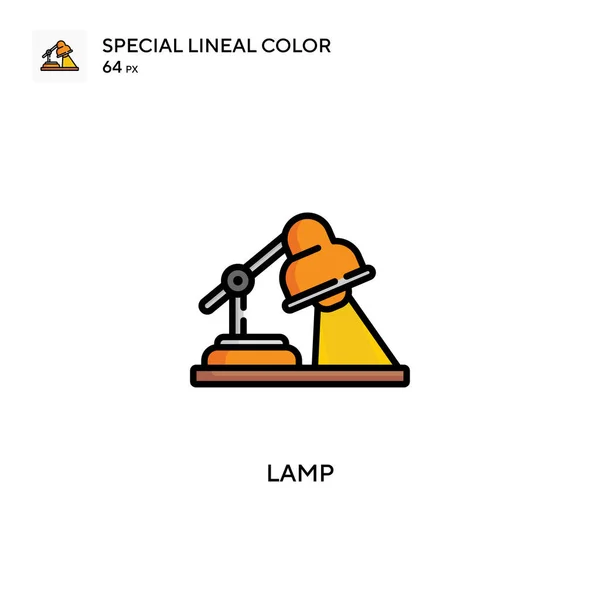 Lámpara Icono Color Lineal Especial Plantilla Diseño Símbolo Ilustración Para — Archivo Imágenes Vectoriales