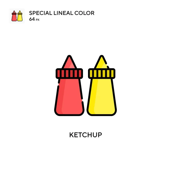 Ketchup Spezielles Lineares Farbsymbol Illustration Symbol Design Vorlage Für Web — Stockvektor