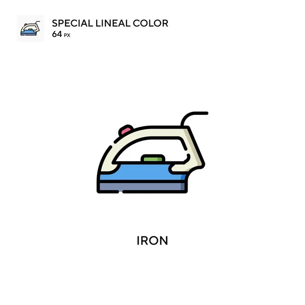 Fer Icône Spéciale Couleur Linéaire Modèle Conception Symbole Illustration Pour — Image vectorielle