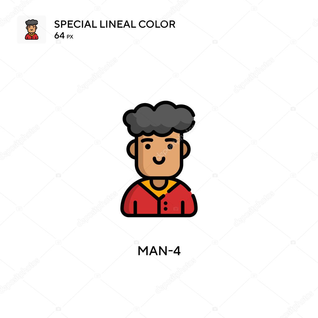 Man-4 Special lineal color icon. Illustration symbol design template for web mobile UI element. Perfect color modern pictogram on editable stroke.