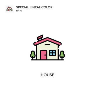 House Special Lineal renk ikonu. Web mobil UI ögesi için resimleme sembolü tasarım şablonu. Düzenlenebilir vuruş üzerine mükemmel renk modern pictogram.