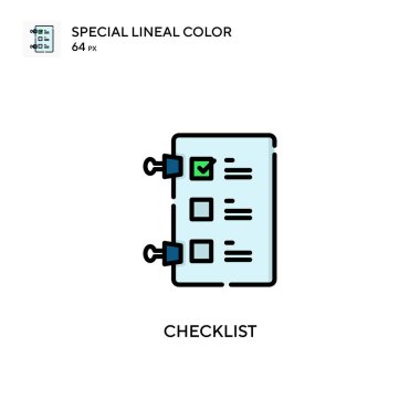 Kontrol Listesi Özel Çizgi Rengi simgesi. Web mobil UI ögesi için resimleme sembolü tasarım şablonu. Düzenlenebilir vuruş üzerine mükemmel renk modern pictogram.