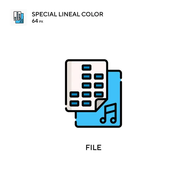 File Special Lineal Color Icon Illustration Symbol Design Template Web — Stock Vector