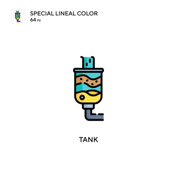 Tank Speciale Lijnkleur Icoon Illustratie Symbool Ontwerp Sjabloon Voor Web — Stockvector