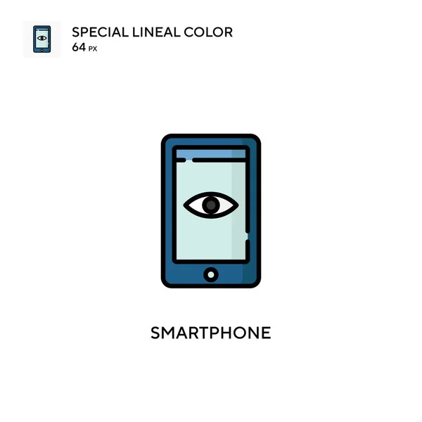 Smartphone Special Linjal Färg Ikon Illustration Symbol Design Mall För — Stock vektor