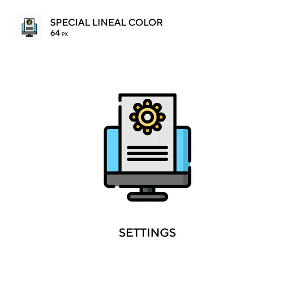 Instellingen Speciale Lijnkleur Icoon Illustratie Symbool Ontwerp Sjabloon Voor Web — Stockvector