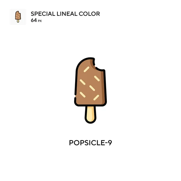 Popsicle Ícone Cor Linear Especial Modelo Design Símbolo Ilustração Para —  Vetores de Stock