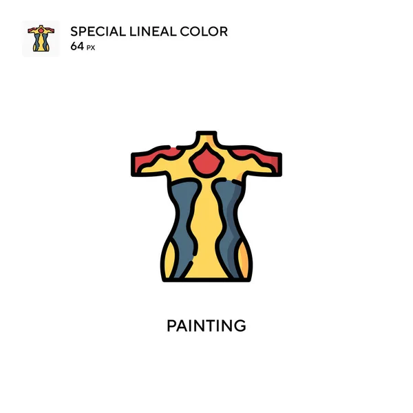 Peinture Icône Spéciale Couleur Linéaire Modèle Conception Symbole Illustration Pour — Image vectorielle