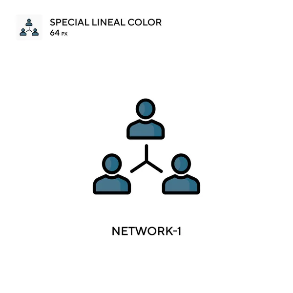 Network Icona Speciale Colori Lineari Illustrazione Modello Design Simbolo Elemento — Vettoriale Stock