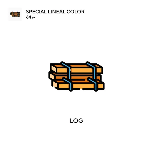 Log Spezielle Lineare Farbsymbole Illustration Symbol Design Vorlage Für Web — Stockvektor