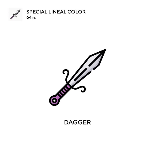 Dagger Special Lineal Color Icon Illustratie Symbool Ontwerp Sjabloon Voor — Stockvector