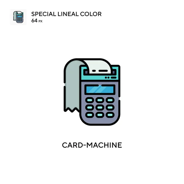 Máquina Tarjetas Icono Especial Color Lineal Plantilla Diseño Símbolo Ilustración — Vector de stock