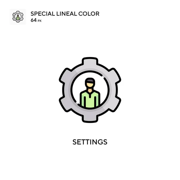Beállítások Speciális Lineáris Szín Ikon Illusztráció Szimbólum Design Sablon Web — Stock Vector